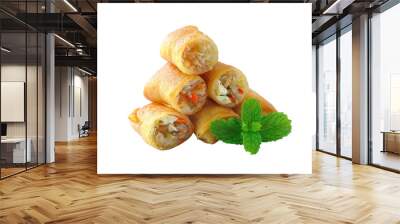 Fried Chinese Traditional Spring rolls food isolated on transparent png Wall mural