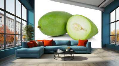 green mango on white background Wall mural