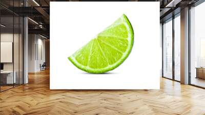 Juicy slice of lime isolated on transparent png Wall mural