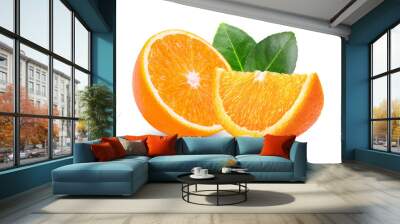 orange isolated on white background Wall mural