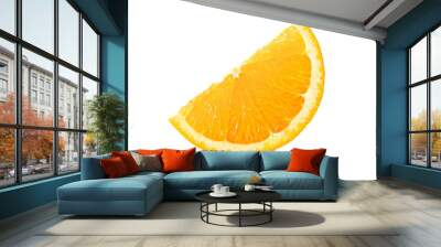 orange slice on white background Wall mural