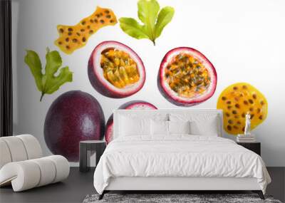 passion fruit with leaf on transparent png Wall mural