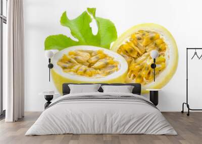 passionfruit isolated on white background Wall mural