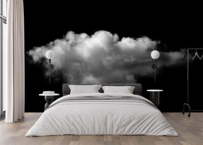 white clouds on black background Wall mural