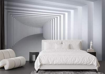 3d modern hall Wall mural