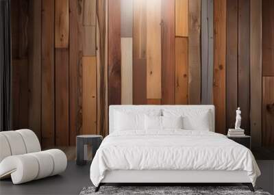 Floor or wall of rustic wooden boards Wall mural