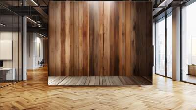 Floor or wall of rustic wooden boards Wall mural