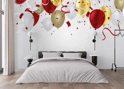 Sale background Card , special offer with balloons Realistic vector design for a shop and sale banners Wall mural