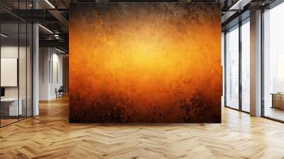 Abstract orange and black textured gradient background, orange, black, abstract, texture, gradient, background, design Wall mural