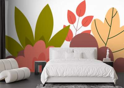 Colorful Branch of Autumn Floral Decoration Wall mural