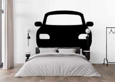 Car icon. Car icon silhouette Wall mural