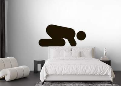 islam prayer icon. flat design Wall mural