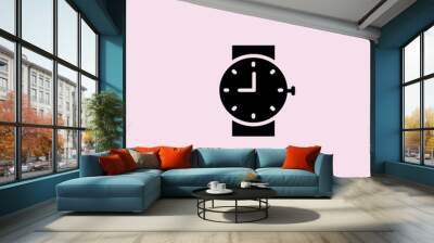 watch icon. flat design Wall mural