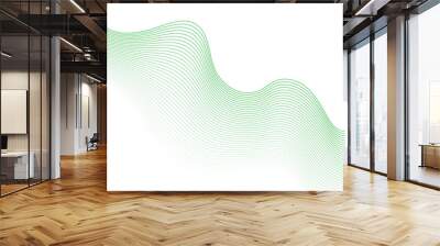 Abstract green lines for website, banner and brochure, Curve flow motion illustration, Smoke design, Vector lines, Modern background design.
 Wall mural