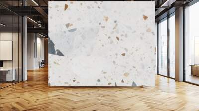 Good terrazo designs are used , White Texture. Terrazzo flooring texture polished stone pattern old surface marble for background. flooring texture polished stone pattern old surface marble.  Wall mural