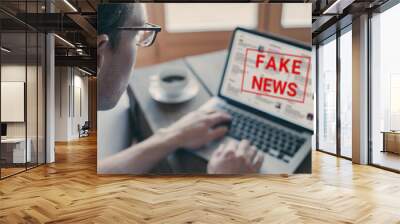 fake news on internet, online propaganda concept Wall mural