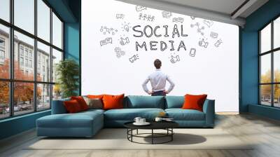 social media concept Wall mural