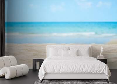 Sand beach and wave background Wall mural