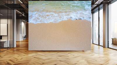 Sand beach and wave background Wall mural