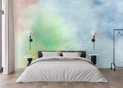 multicolor watercolor textures background Wall mural