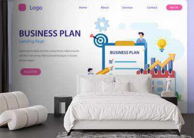 business plan Concept, plan strategy for success illustration vector Wall mural