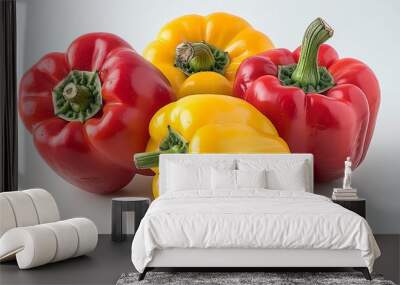 fresh bell pepper in studio lightning, isolated on white background Wall mural