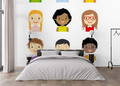 avatar children set Wall mural