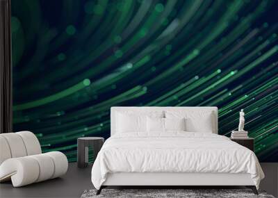 Abstract colorful technology lines big data flow Wall mural