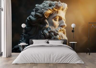 3d roman man Renaissance marble statue Wall mural