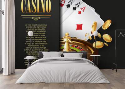 Casino background. Vector Gambling illustration. Wall mural