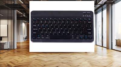 Black computer keyboard isolated on white background Wall mural