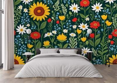  floral pattern for midsommar Wall mural