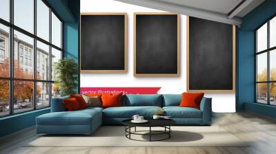 Vector collection of isolated menu boards Wall mural