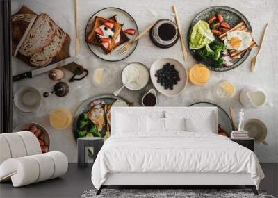 Breakfast or gathering dinner for friends and family Wall mural