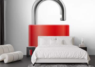 Realistic padlock illustration Wall mural