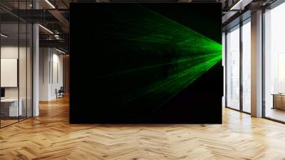 Disco green laser with triangular shape Wall mural