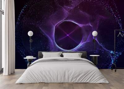 A beautiful of Particle effect background . Wall mural