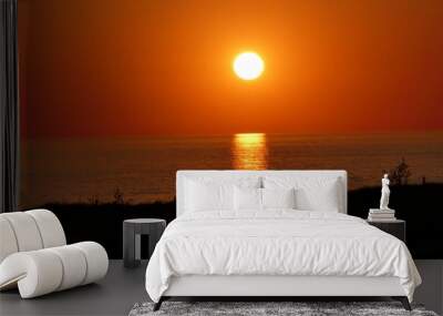 sunset on the beach Wall mural