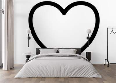 black heart shape Wall mural