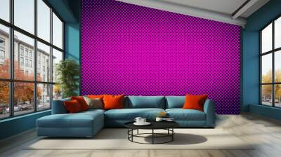 Magenta retro comic pop art background with dots, cartoon halftone background vector illustration eps10 Wall mural