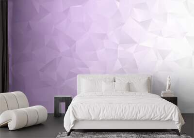 Purple and white mosaic background design in low poly style, vector illustration template Wall mural