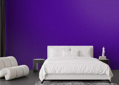 Purple retro comic pop art background with halftone dots design, vector illustration template Wall mural