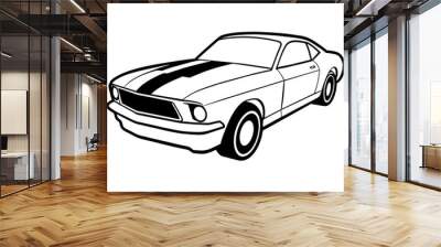 Car isolated in white background illustrator vector Wall mural