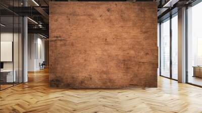 Old grunge dark textured wooden background,The surface of the old brown wood texture,top view brown teak wood paneling Wall mural