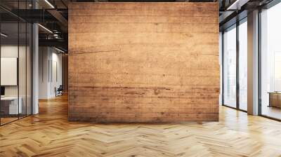 Old grunge dark textured wooden background,The surface of the old brown wood texture,top view brown teak wood paneling Wall mural