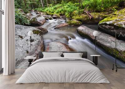 waterfall in the forest Wall mural