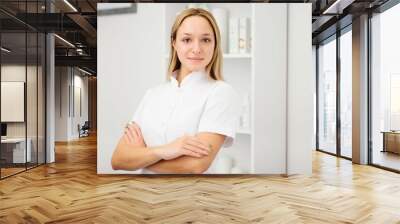 Portrait of female professional beauty doctor. Wall mural