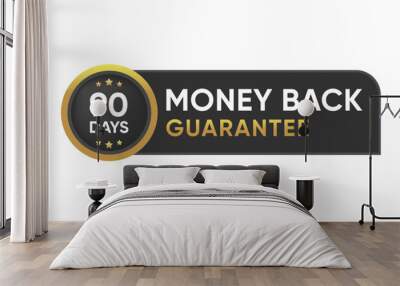 90 days money back guarantee Label Banner icon design	 Wall mural