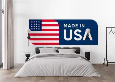 Made In USA Label Banner icon design
 Wall mural