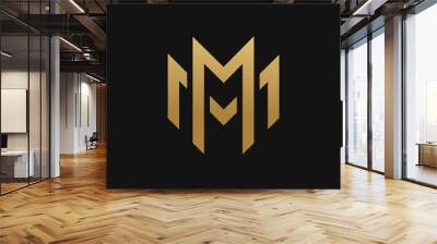 MM letter logo design icon Wall mural